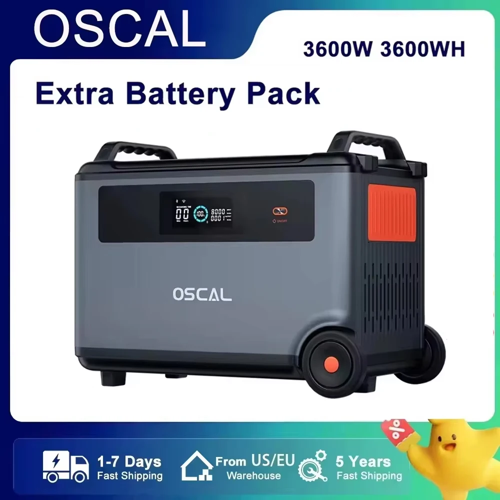 

Blackview Oscal BP3600 3600Wh Extra Battery Pack Portable Battery PowerMax 3600 Camping Battery Rechargeable Power Station