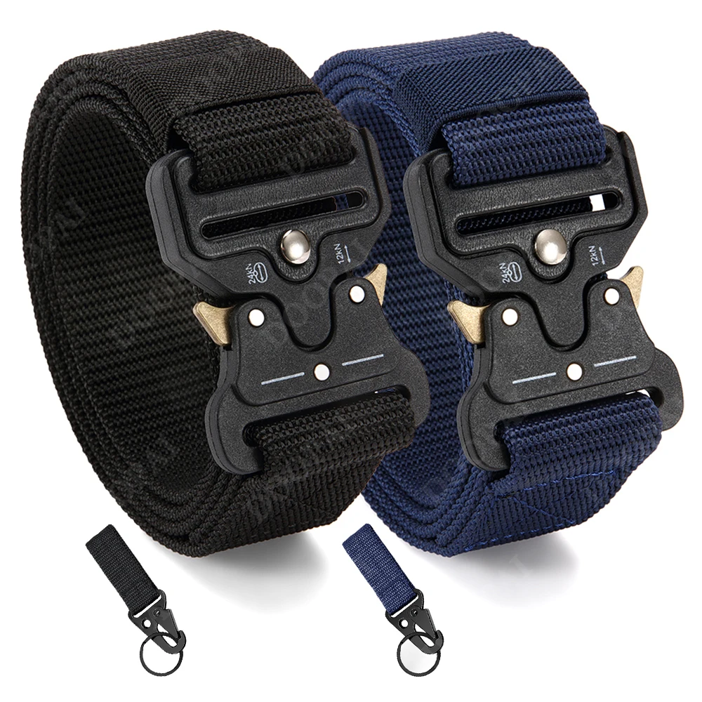 Herrengürtel Outdoor Jagd Taktikgürtel Multifunktionale Schnalle Nylongürtel Hochwertiger Marine Corps Canvas Gürtel 125 cm