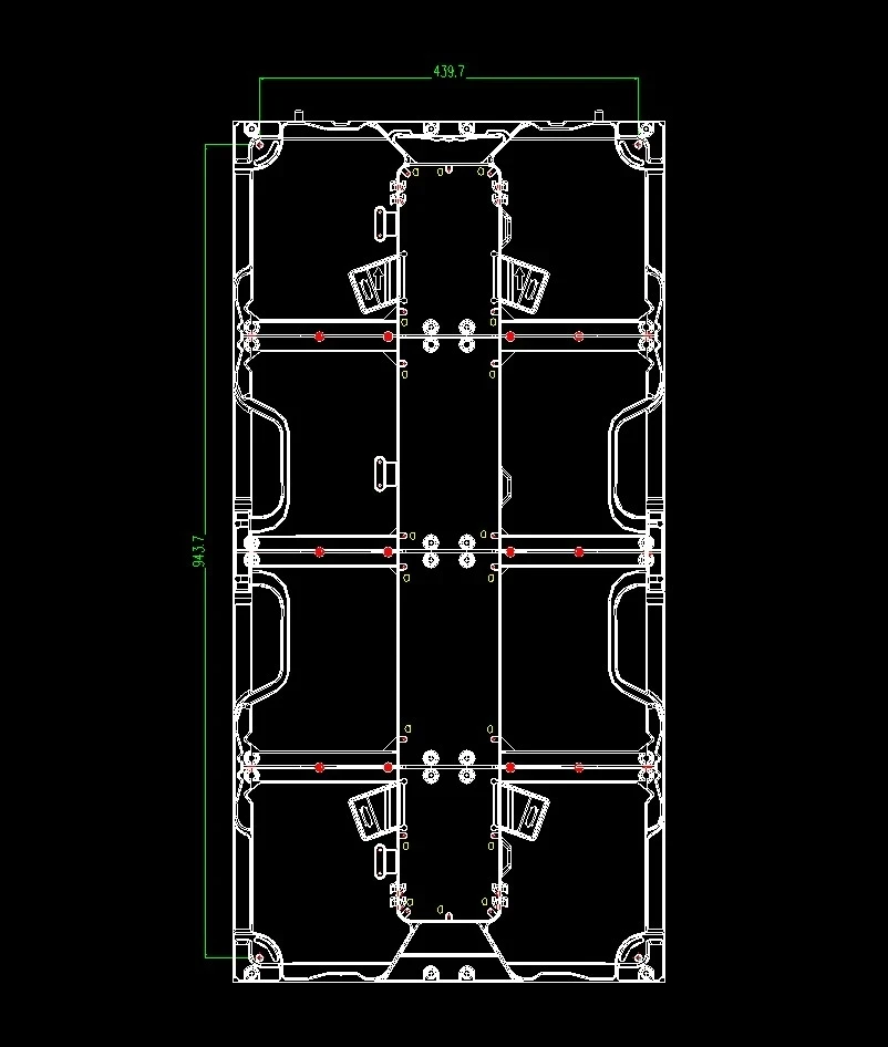 12PCS p3.91 indoor set 500x1000mm die casting box the package with MSD300-1 MRV208 HDP601 is a flight case