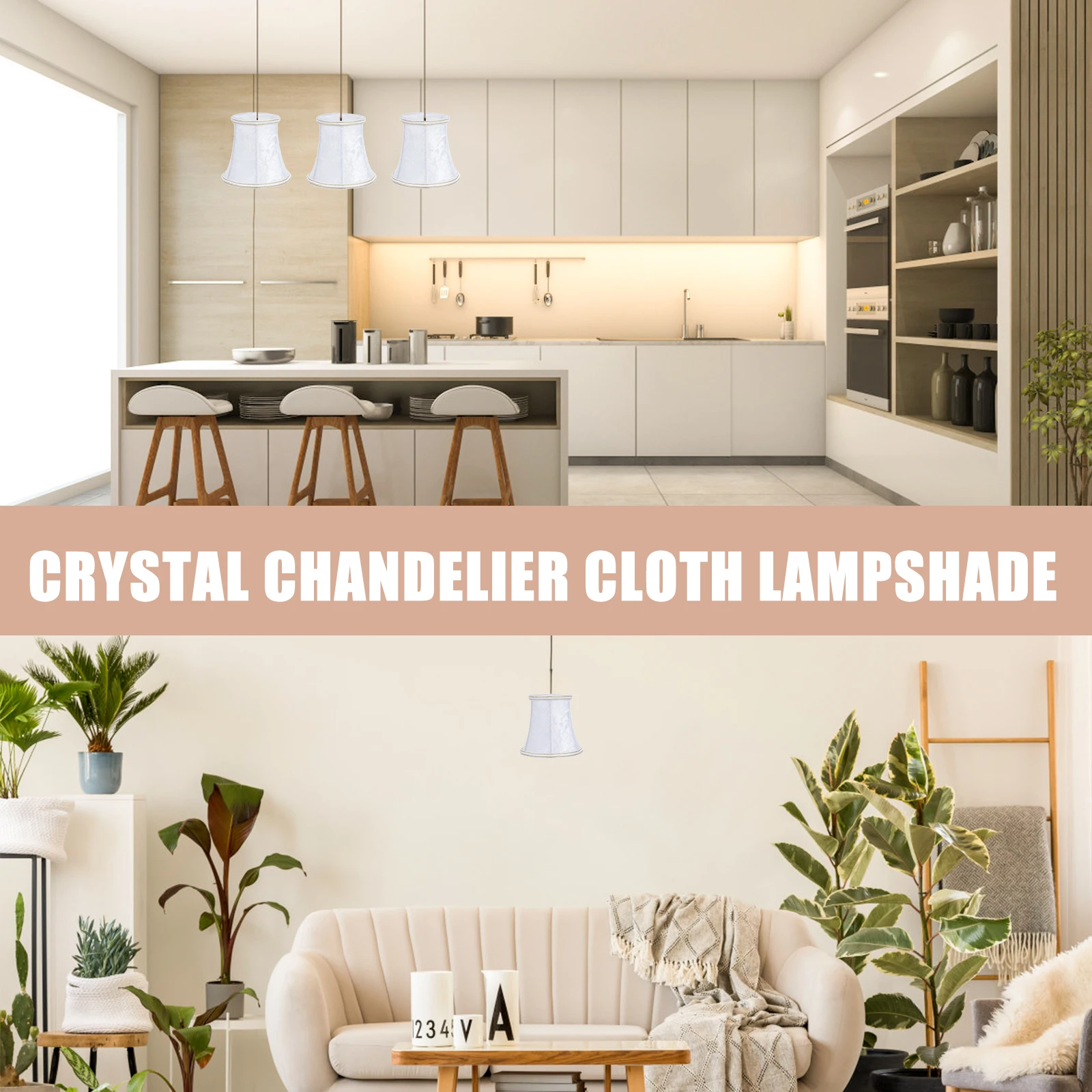 

1 pc Simple Cloth Lampshade For Chandelier Decorative Light Cover Household Dustproof Ornament Stylish Decoration Exquisite