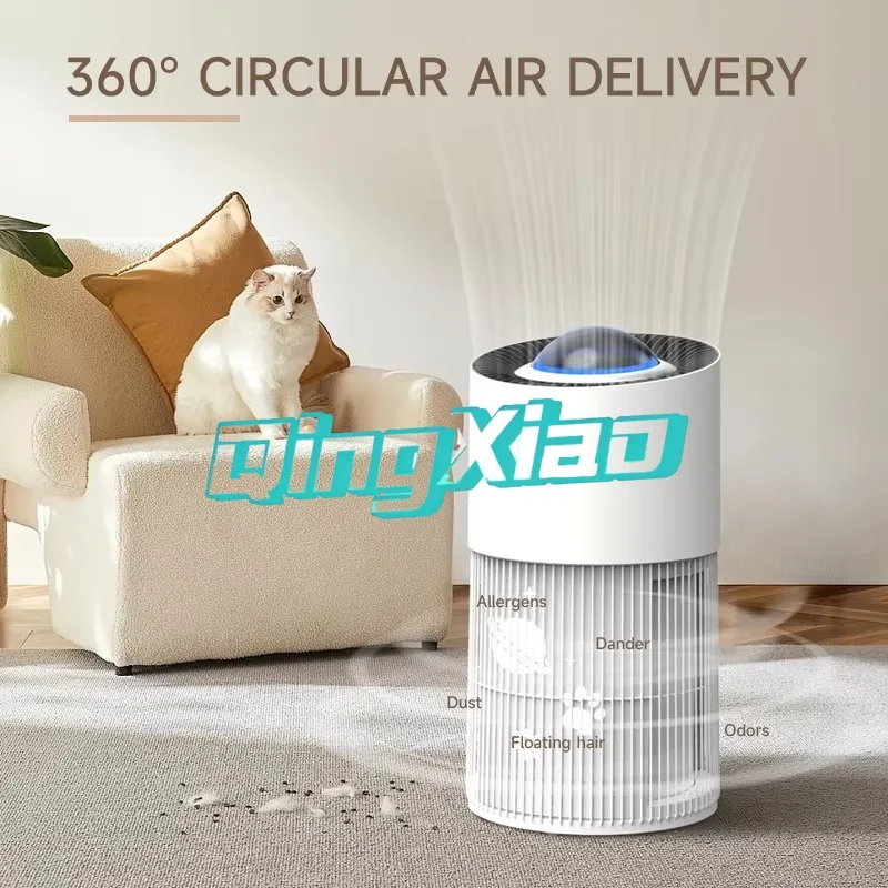 

Negative Ion Air Purifier For Home Remove Pet Hair And Odor Quiet Indoor Air Cleaner With Smart Real Time Monitoring HEPA Filter