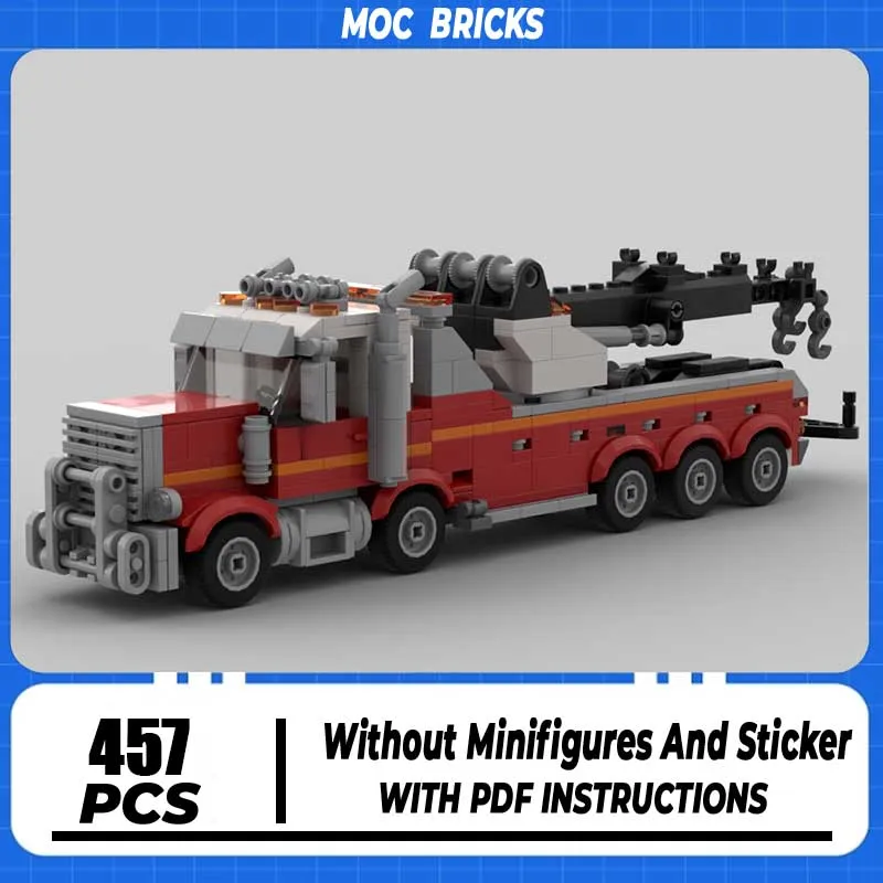 

Moc Building Blocks Modular Twin Steer Rotator Wrecker Model Technology Gift Engineering Vehicle Construstion DIY Assembly Toy