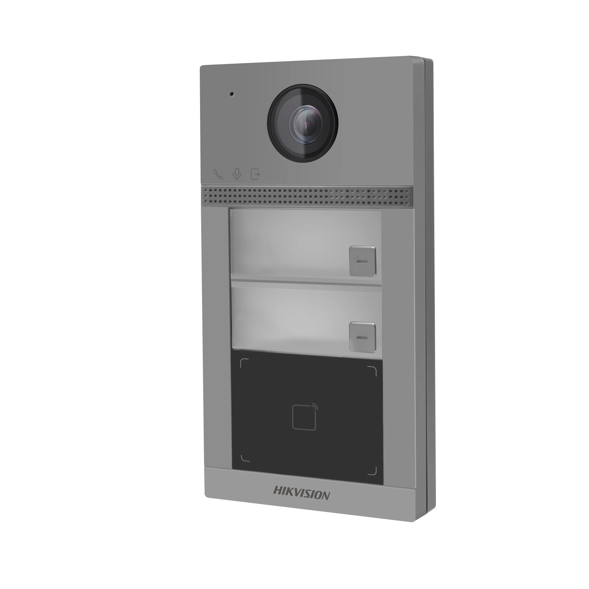 Original Hikvision DS-KV8213-WME1(C) 2-Tasten Metall-Türstation für Villen mit 2 MP POE-Kamera, IR-Zusatzbeleuchtung, IK08 & IP65