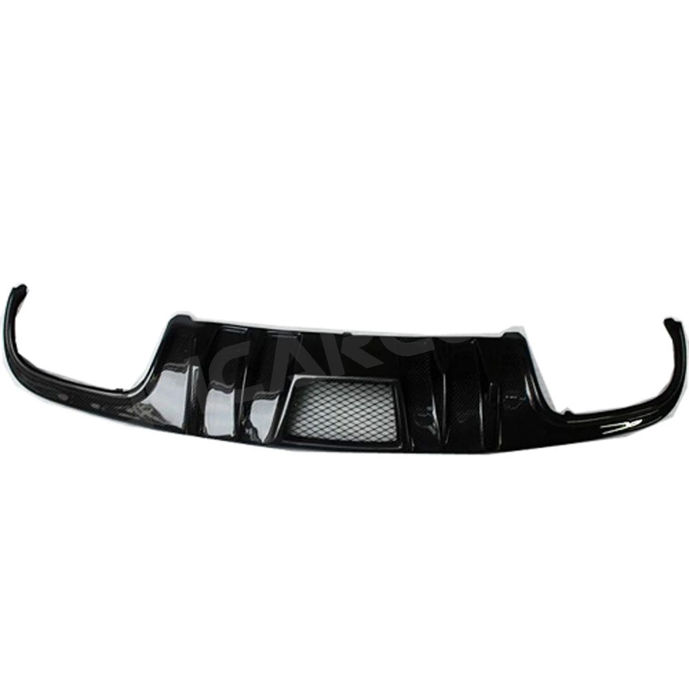 Carbon Fiber Rear Lip Diffuser Bumper Extenstion Chin Spoiler for Mercedes Benz C Class W204 C63 AMG 2008-2011 FRP Accessories