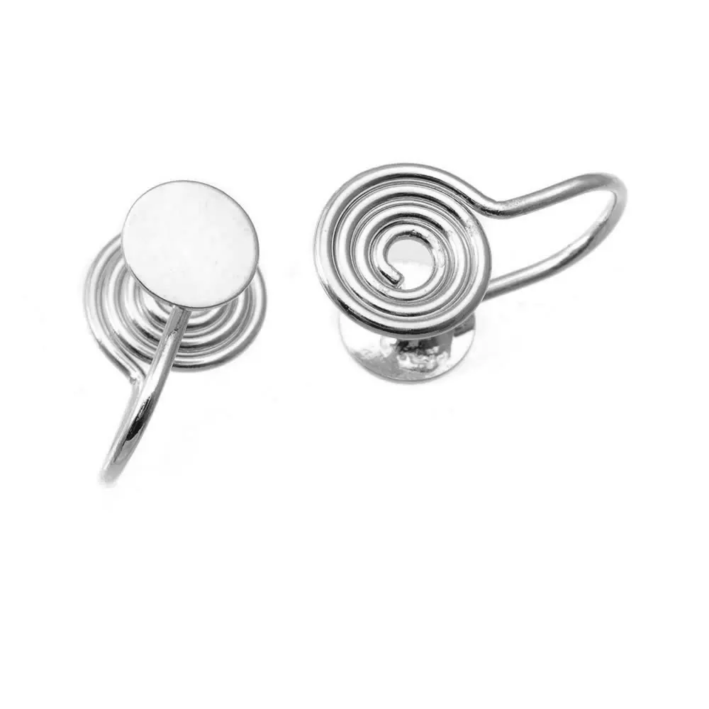 10 قطعة 4 مللي متر ~ 14 مللي متر 18K الذهب اللون النحاس مع صواني الحواف إعدادات أقراط كليب عالية الجودة Diy بها بنفسك المرأة أقراط صنع المجوهرات