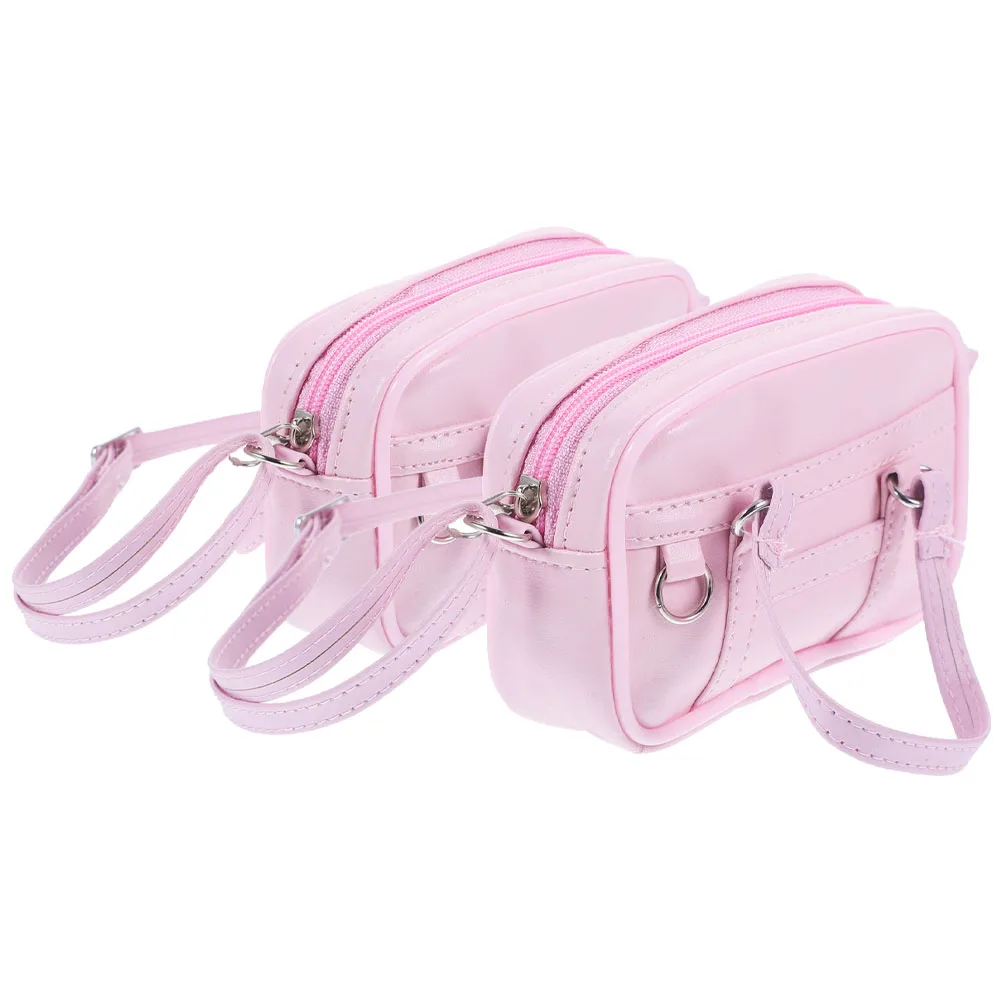 

2pcs Mini Handbags Children Toy Bags Lightweight Portable Outfit Accessories Easy Clean Safe Kids Bright Colors