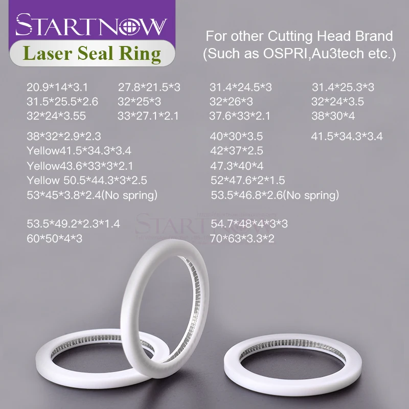 Startnow Protective Windows Seal Washer Laser Sealing Ring DEN OSPRI Au3tech Fiber Laser Cutting Head Lens O-Ring Parts