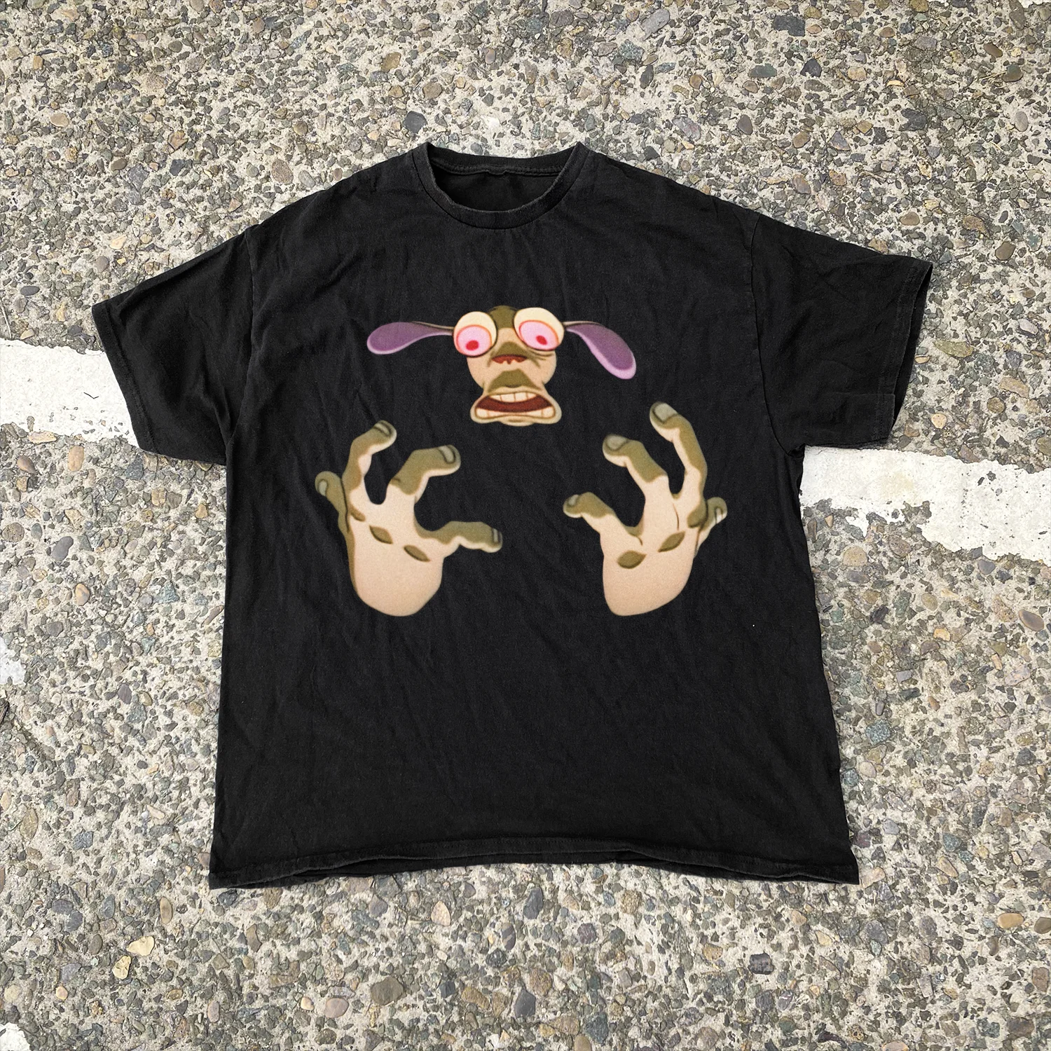 Ren and Stimpy 'These Hands' Vintage Black T-Shirt