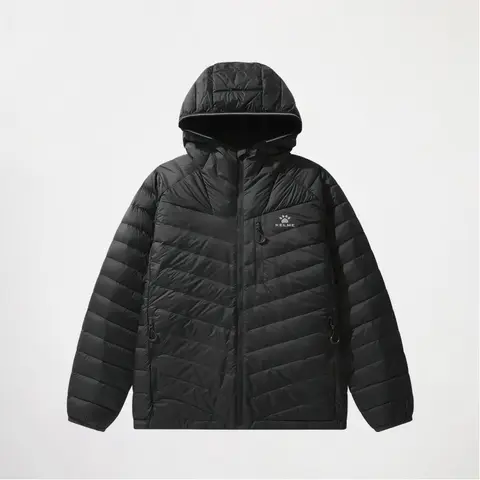 Kelme Outdoor Lightweight Down Jacket Men's Winter New Hooded Warm Pork Rib Windproof Mountaineering Jacket