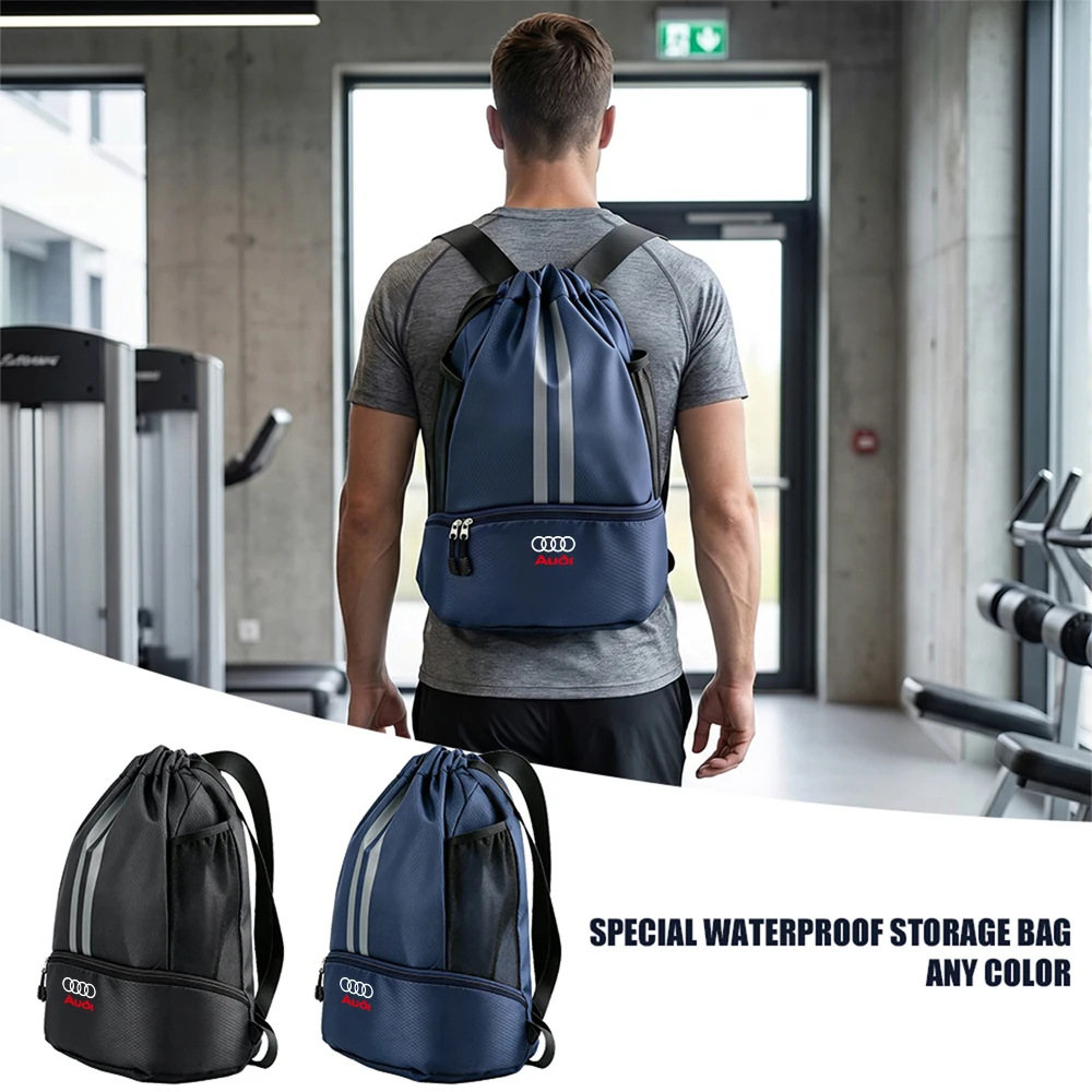 

Car Styling Backpack Dual Shoulder Bag Organizer Tool For Audi Sline TT RS S Quattro A2 A3 A4 A5 A6 A7 S3 S4 S5 S6 S7 Q3 Q4 Q5
