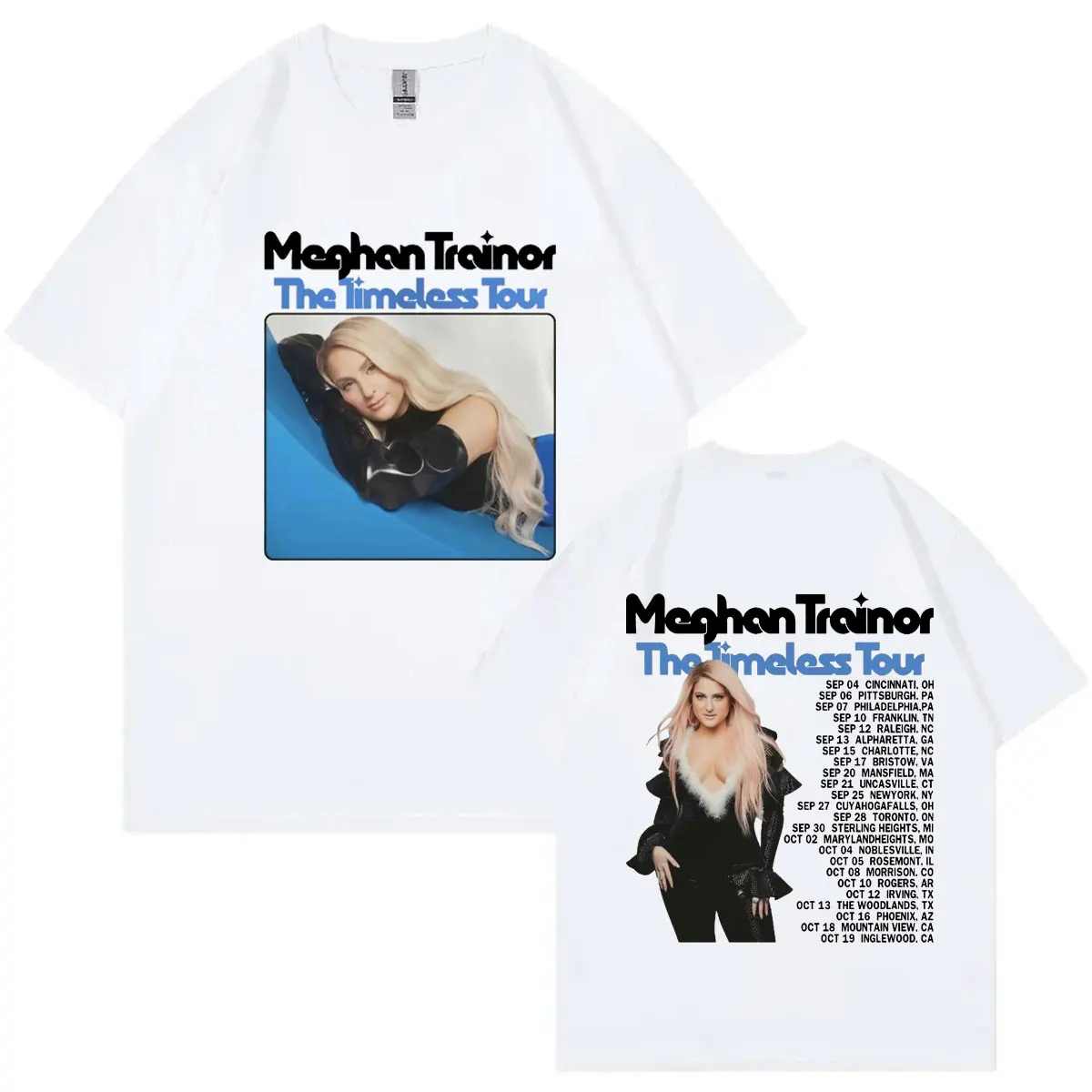 Meghan Trainor The Timeless Tour 2024 Graphic T Shirts Fashion Vintage Short Sleeve T-shirt Unisex Casual Loose Cotton T-shirts