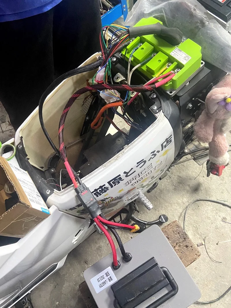 QS8-Anschluss-Umleitungsdraht für Motorrad-Elektrofahrzeug-Ausgangskabel, funkenfreie QS8-S-Steckdose, 6 AWG, 50 cm, M6-Anschluss – Detail 6