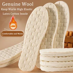 Wool Latex Warm Insoles Self Heated Thermal Sports Insoles Winter Keep Warm Plush Soft Elastic Breathable Feet Shoes Pads