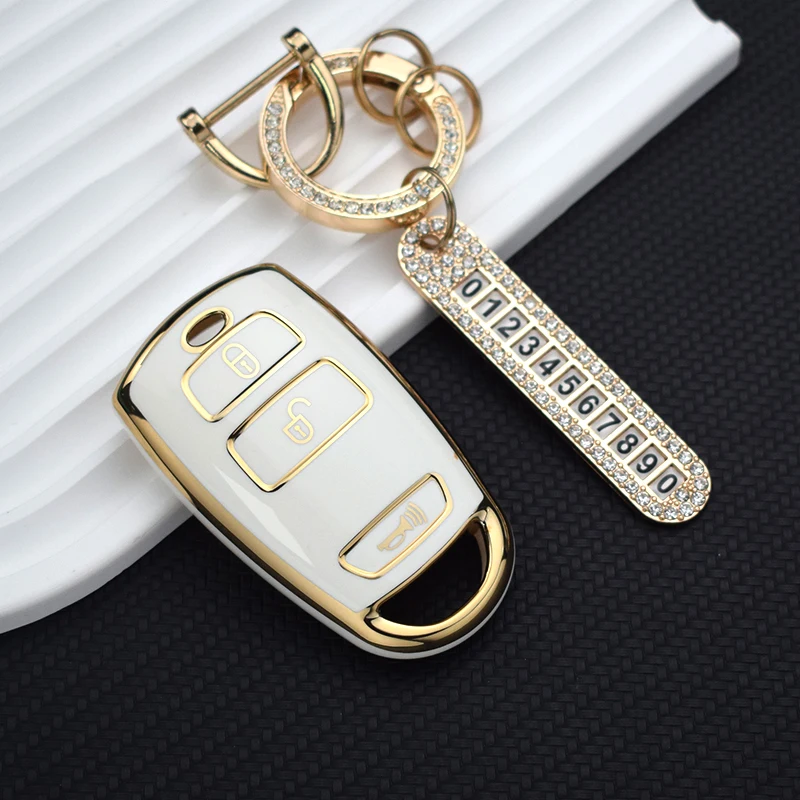 Car Remote Key Shell Fob Holder For Kia Grand Carnival Sedona TPU Car Key Case Cover Keychain Protector Accessories