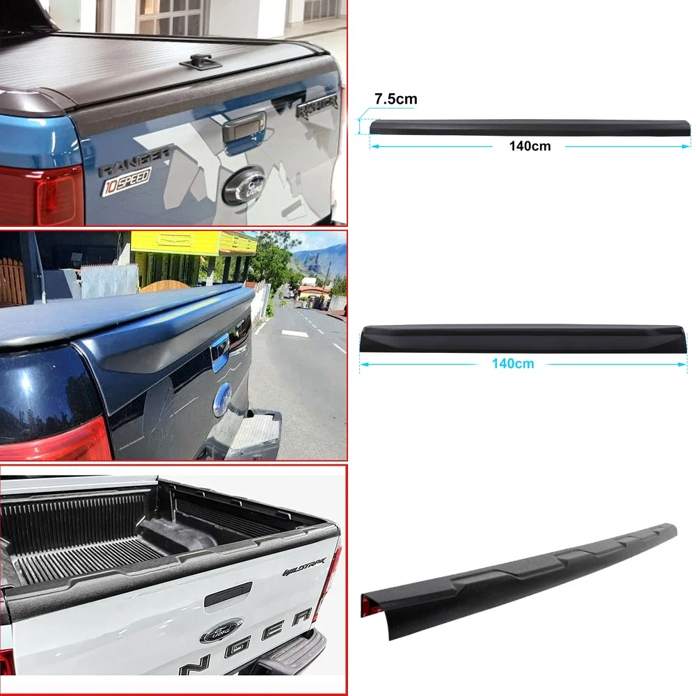 Car Accessories Tailgate Trim Rail Guard Protector Rear Cover for Ford Ranger 2012-2022 WILDTRAK Raptor XS XL XLT Auto Styling