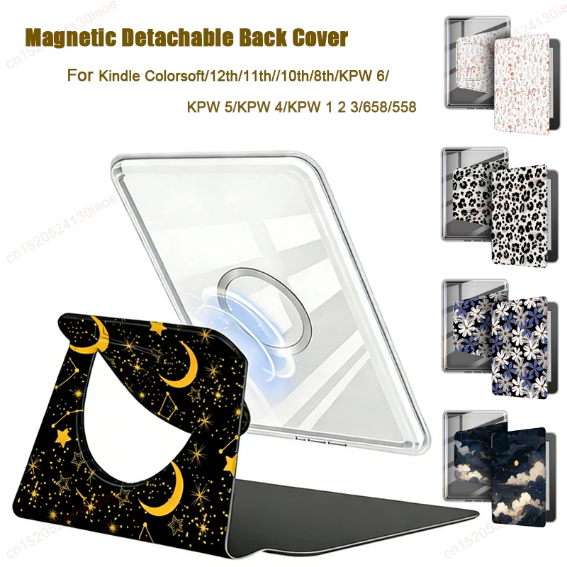 

Чехол для Kindle 11-го поколения 2024 RS23CV 360 ° Вращающийся магнитный съемный акриловый чехол для Kindle 11-го поколения C2V2L3 6 дюймов Funda