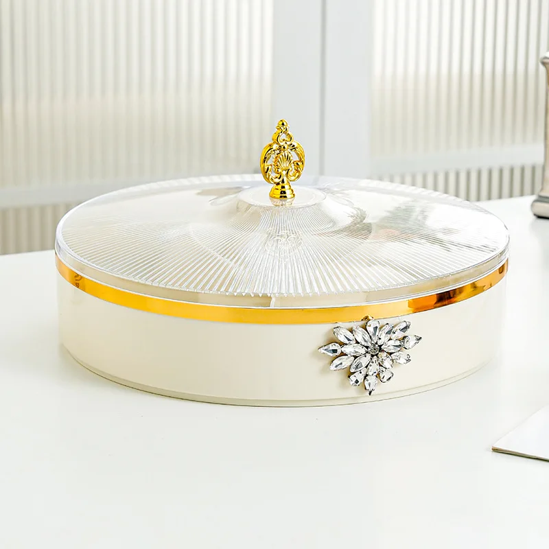 

Легкий роскошный бытовой поднос с фруктами для гостиной, журнальный столик, поднос для закусок с крышкой