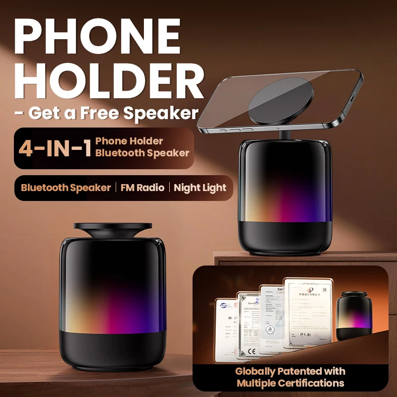 

New Magnetic Bracket Desktop Retractable Outdoor Multi-function Rotating Lazy Magnetic Speaker Mobile Phone Holder