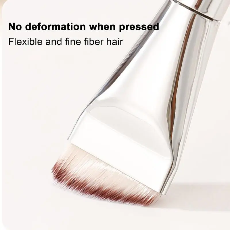 Flat Foundation Brush Super Soft Bristle High-Density Flat Brush Multifunctional Liquid Blush Concealer Detailing Brush