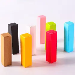 50pcs/Lot Small Lip Balm Tube Packaging Box NEW Colorful Gift Package Cosmetic Sample Box Kraft Paper Lipstick Tube Carton Box