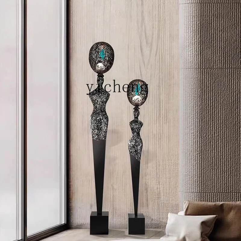 

TQQ Abstract Figure Large Floor-to-Floor Ornament Sales Office Hotel Lobby Sculpture Living Room Artwork