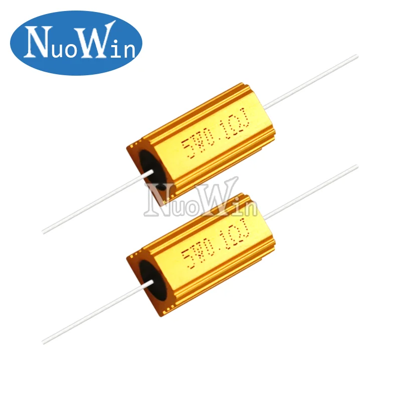 2PCS 5W RX24 Aluminum Power Metal Shell Case Wirewound Resistor 0.1 ~ 15K 0.5 1 2 5 6 8 10 20 50 100 120 200 300 1K 5K 10K ohm