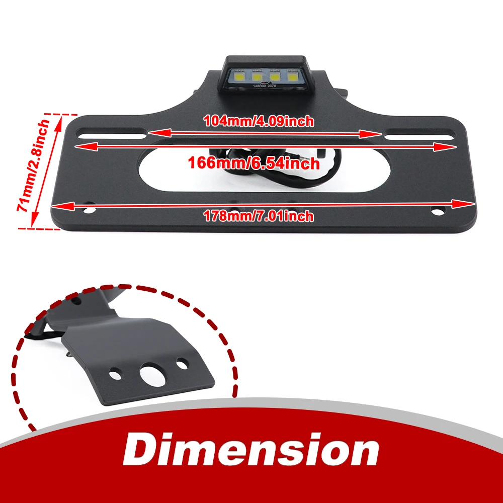 Fit For Honda CRF300L RALLY 2021 CRF300RX CRF300RL Motorcycle Rear Tail Tidy Fender Eliminator License Registration Plate Holder