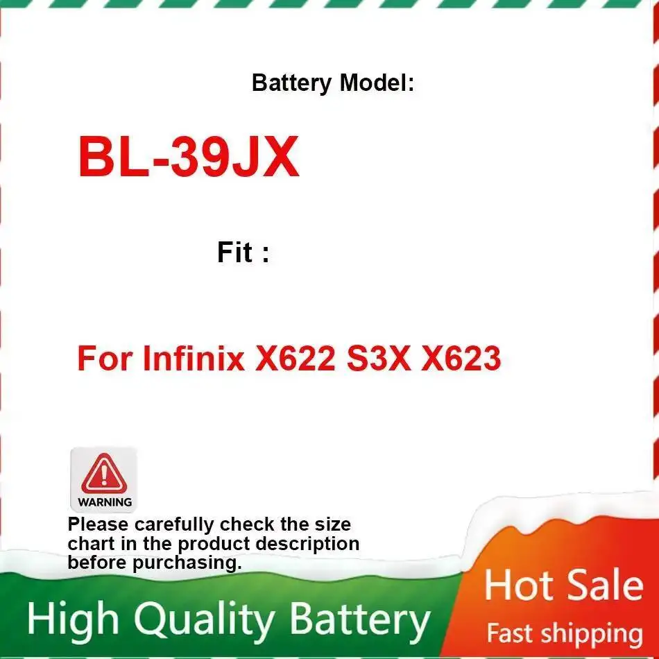 

Reliable Power For Infinix X622 S3X X623 Mobile Phone Battery BL-39JX 4000Mah