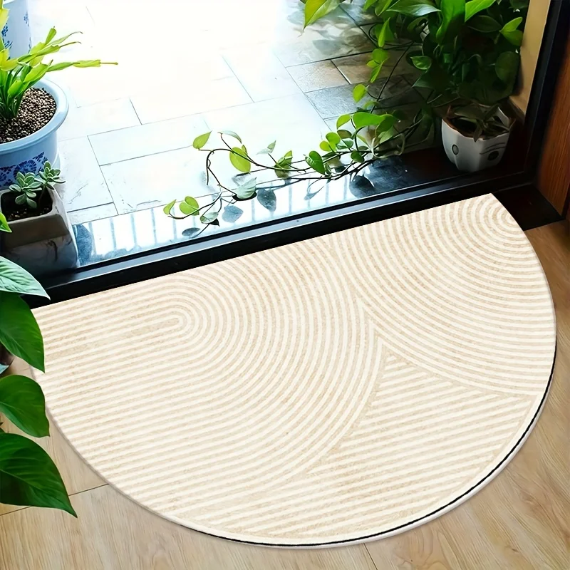 Blue Green Mosaic Stone Doormat Abstract Pebble Pattern Non Slip Entry Rug For Bathroom Entryway And Nature Inspired Decor