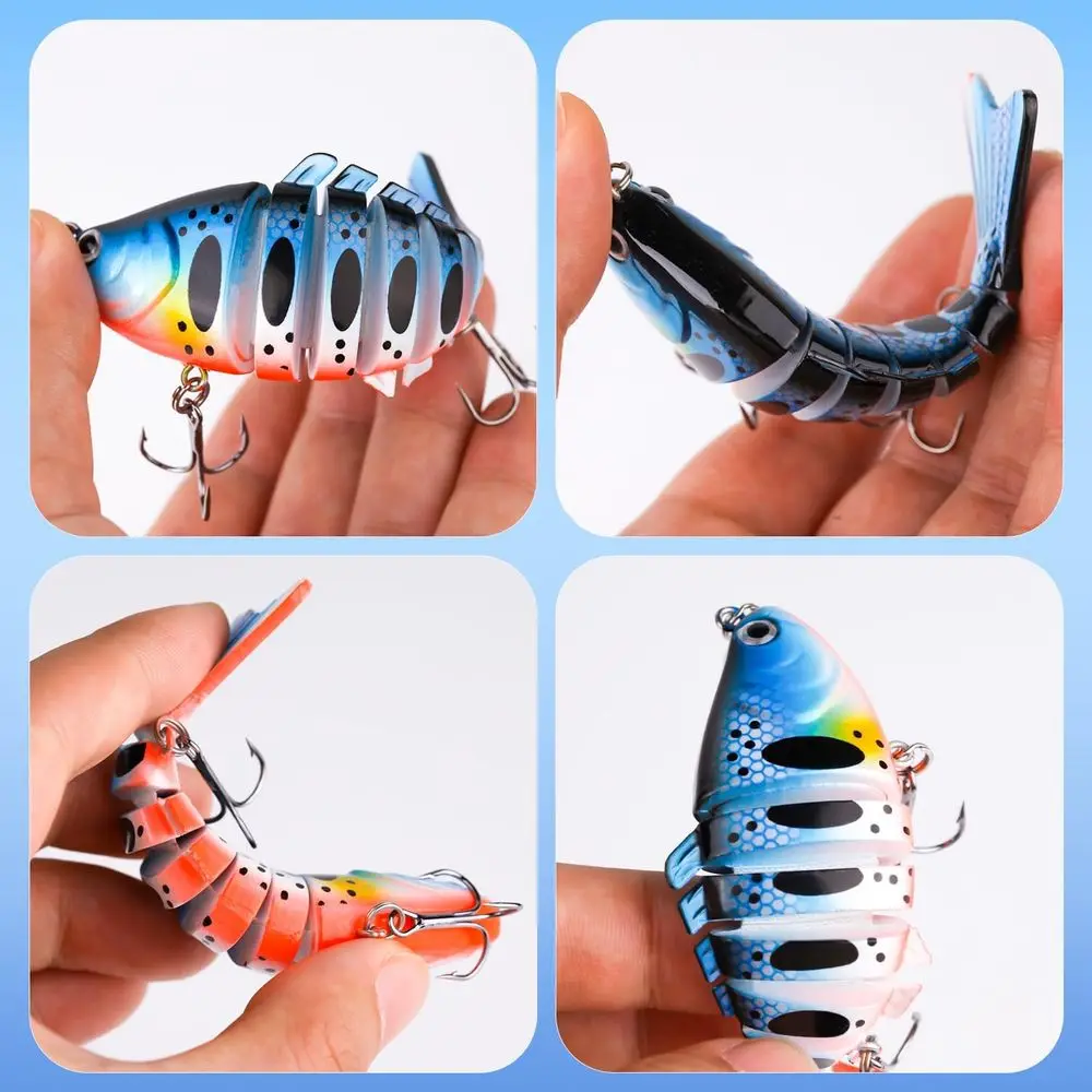 مجموعة طعوم صيد السمك الاصطناعية المختلطة بما في ذلك زعانف الغوص الأمامية وسطح البلمة بوبر كرنك الطعوم قلم رصاص VIB مع خطاف ولو الناعم #3