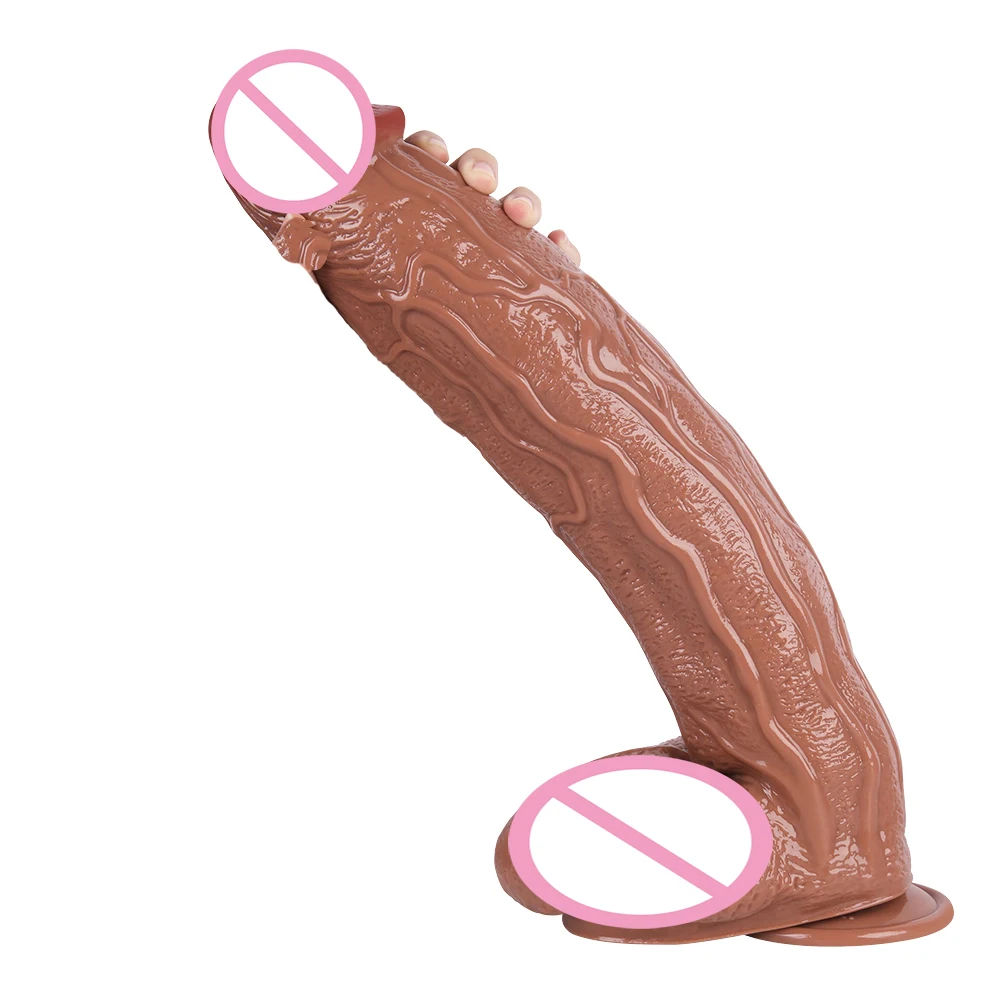 Man Nuo Oversized Dildo for Women Realistic Big Cock Anal Dildo Lesbian Sex Toy Strapon Dick Penis with Suction Cup Adult Toys