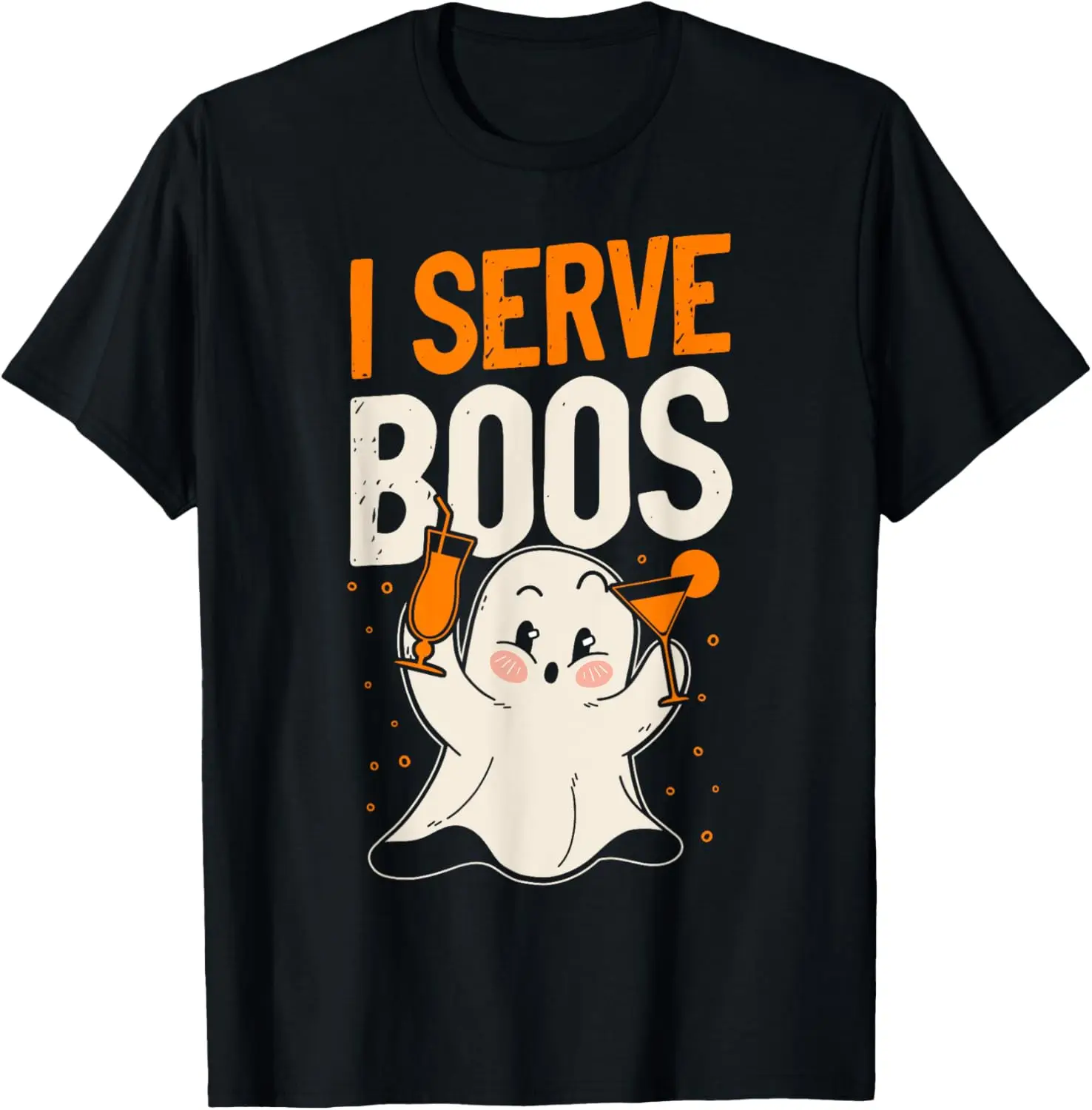 Bartender Mixologist Halloween Pun I Serve Boos T-Shirt