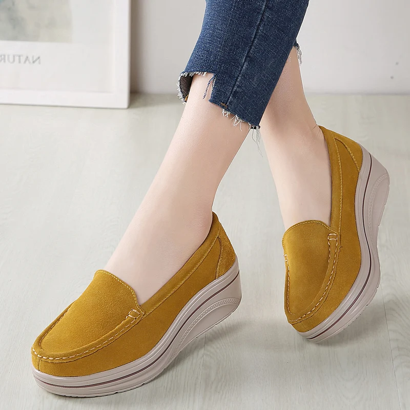 

Spring 2022 New Platform Shoes Casual Women's Single Shoes Platform Shaking Shoes Wedge Heel Mother Shoes