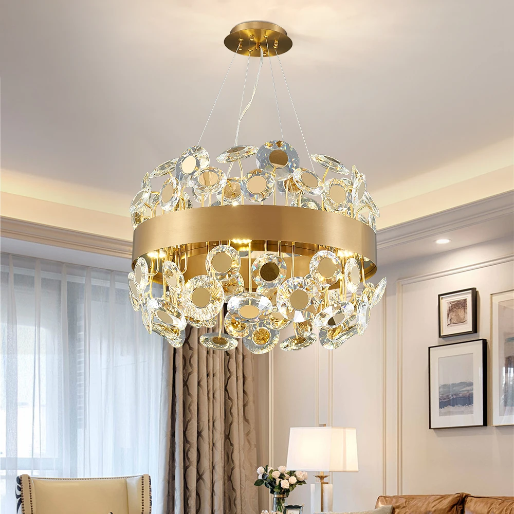 Gold Rectangle Led Ceiling Chandelier For Kitchen Island Living Room Restaurant Crystal Pendant Lamp Black Decor Lustre Lights