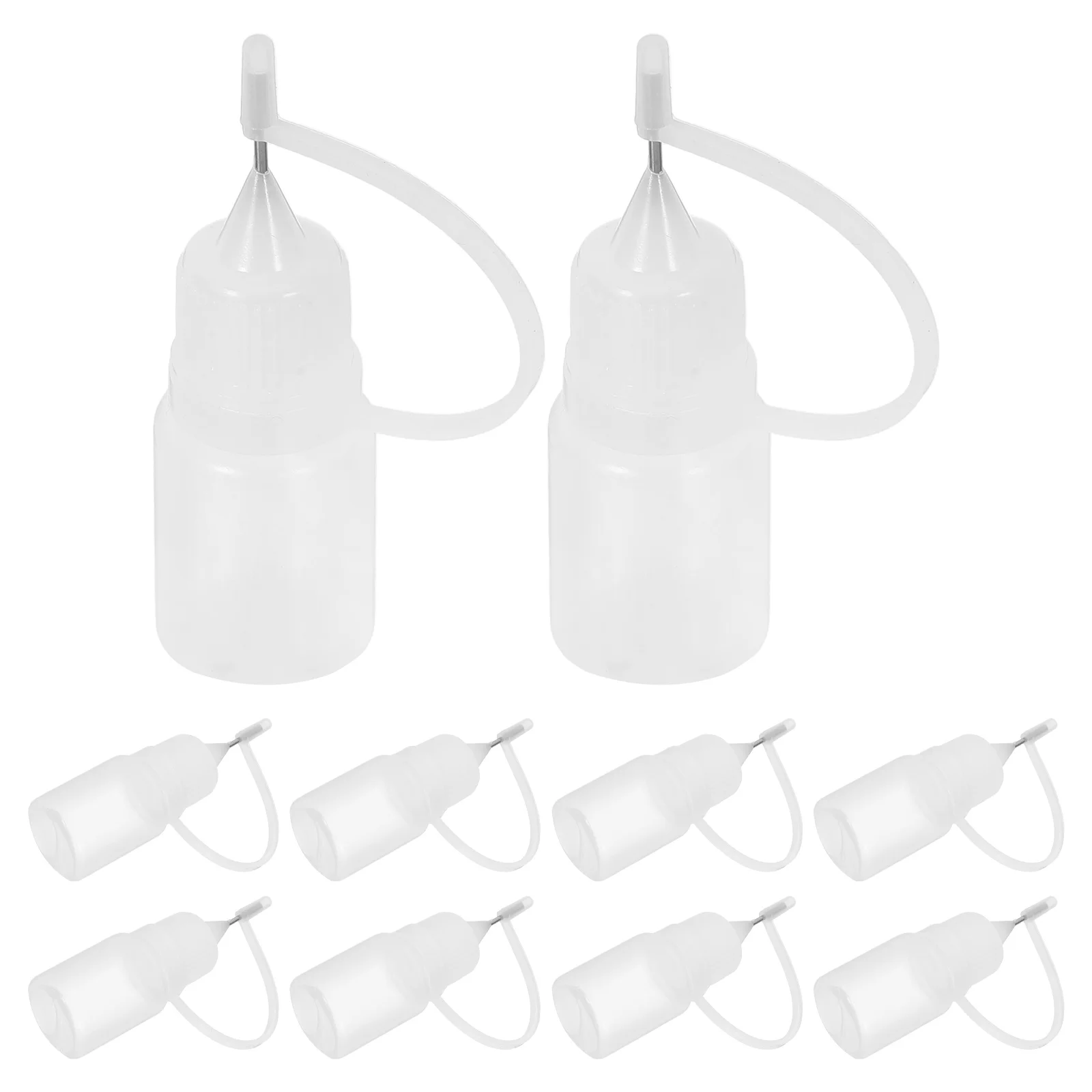 

10pcs Pinhole Addition Bottle Glue Applicator Precision Tip Craft Fine Liquid Dispenser Squeeze Needle Oil Bottle
