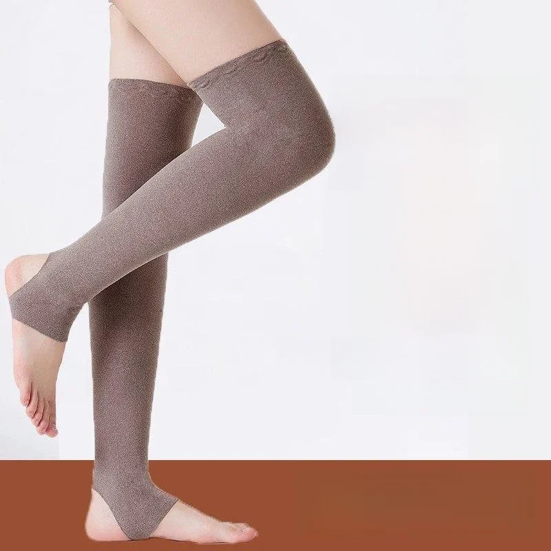Knee High Compression Leggings Women's Summer Autumn Air Conditioned Room Knee Warmth Leg Protection Medical Support Stockings