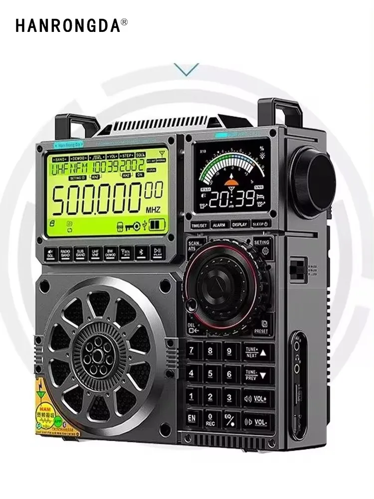 Hanrongda Hrd-C919 Radio Fm All-Band Bluetooth Fm Radio Double Ips Screen Aux In Plays Tfcard App Radio Receiver Large Battery