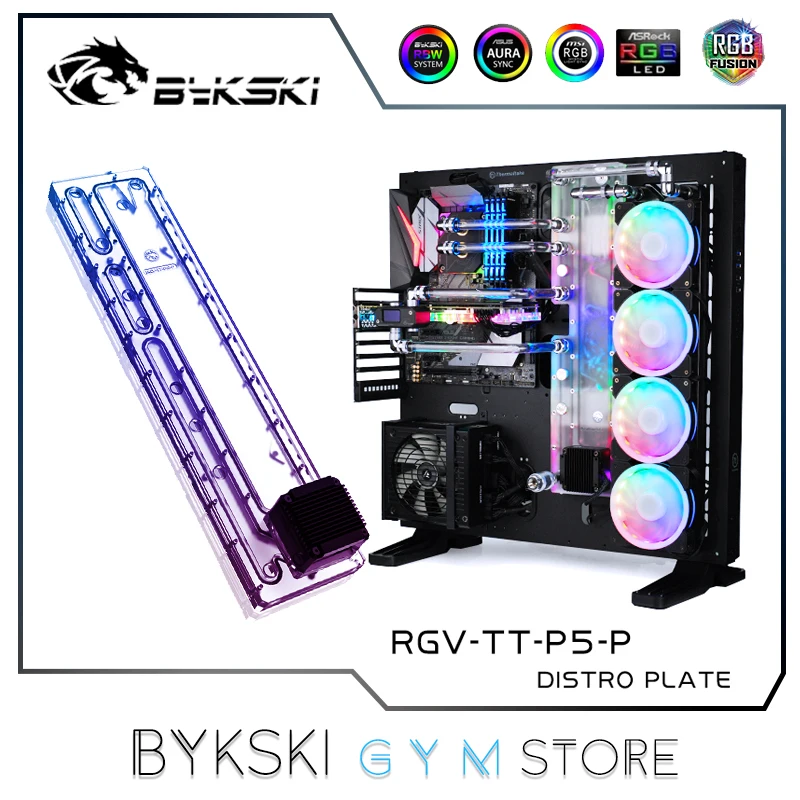 

Bykski Distro Plate For TT P5 Case,480 Radiator For Single GPU Building PC Water Cooling 12V/5V RGB SYNC, RGV-TT-P5-P