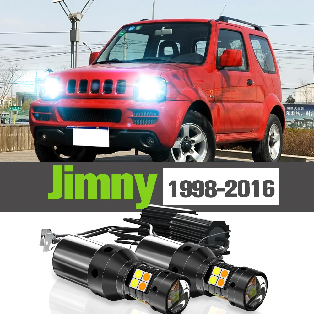 

2x LED Dual Mode Turn Signal+Daytime Running Light DRL Accessories Lamp For Suzuki Jimny 1998-2016 2009 2010 2011 2012 2013 2014