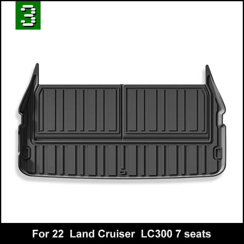 Car Rear Trunk Mat for Land Cruiser LC300 2022 TPE Rear Trunk Protector Pad All Weather Carpet Cargo Liner Pet Anti-kick Pad