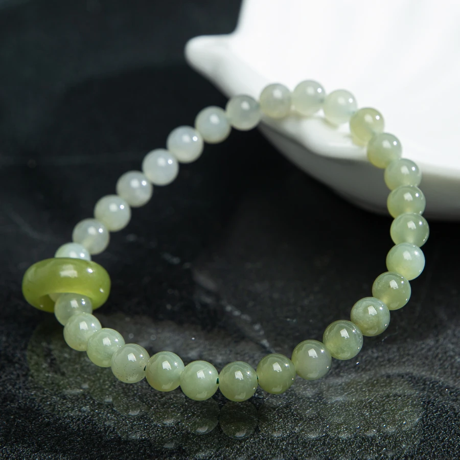 TIMESWIND الطبيعية الأصلية اليشم التدرج الأخضر جولة مطرز دائرة المرأة سوار الأزياء والمجوهرات مع شهادة #3