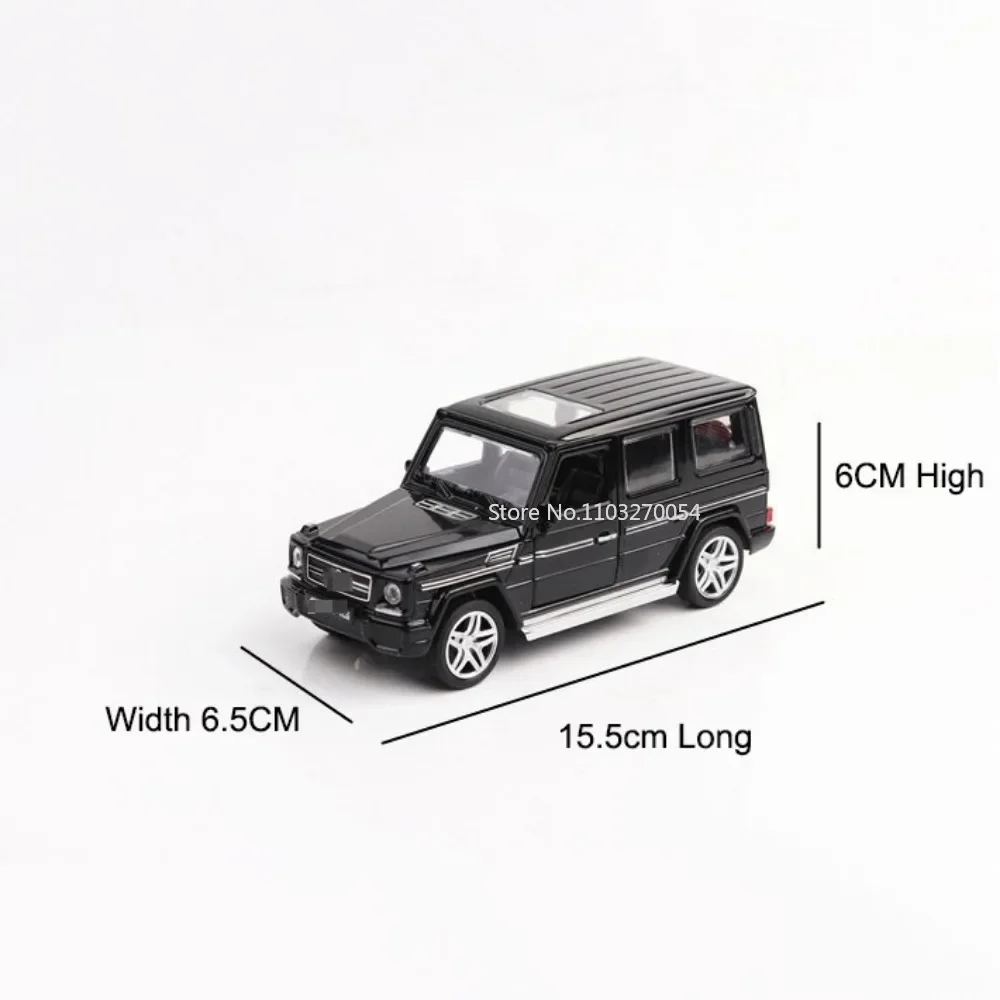 Maßstab 1:32 AMG G65 SUV Metallspielzeug Diecast Miniatur-Automodelle Gummireifen Zurückziehen Sound Licht Spielzeug Fahrzeugdekorationen Junge Geschenk