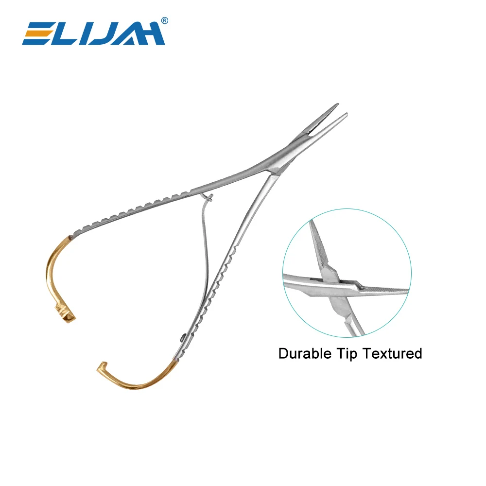 ELIJAH Standard Dental Needle Holder Tweezers Orthodontic Instrument Dentistry Product Stainless Steel Mathieu Needle Holder