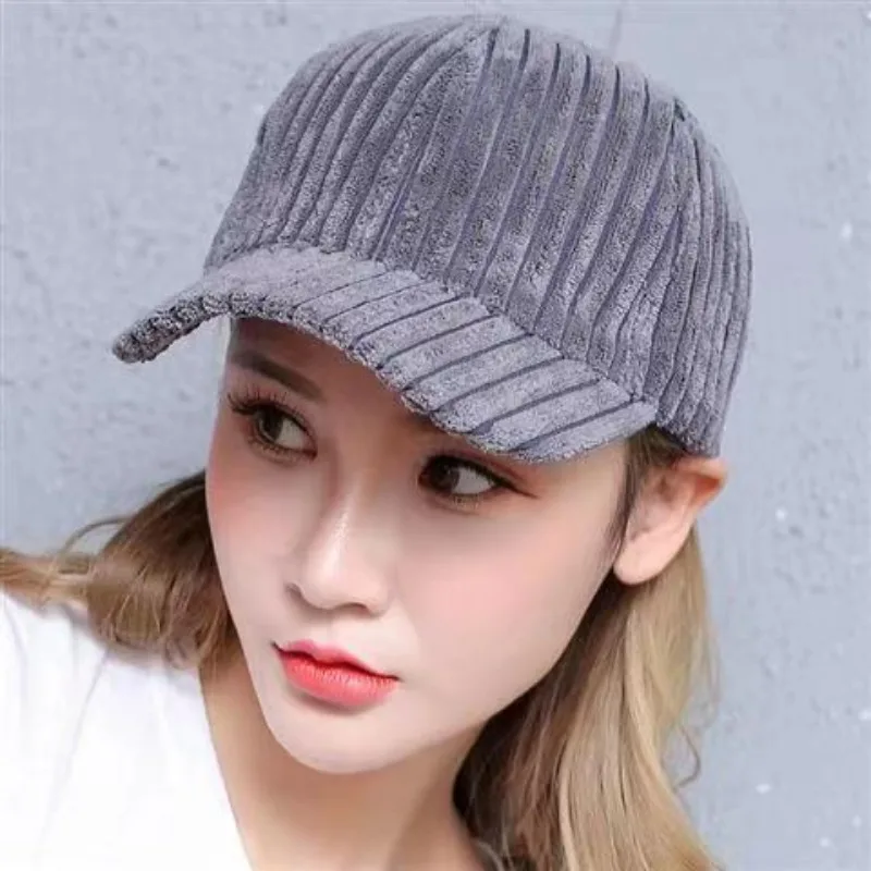 New Corduroy Baseball Cap Women Men Autumn Winter Warm Hat Vintage Unisex Baseball Adjustable Polo Trucker Cap Hat