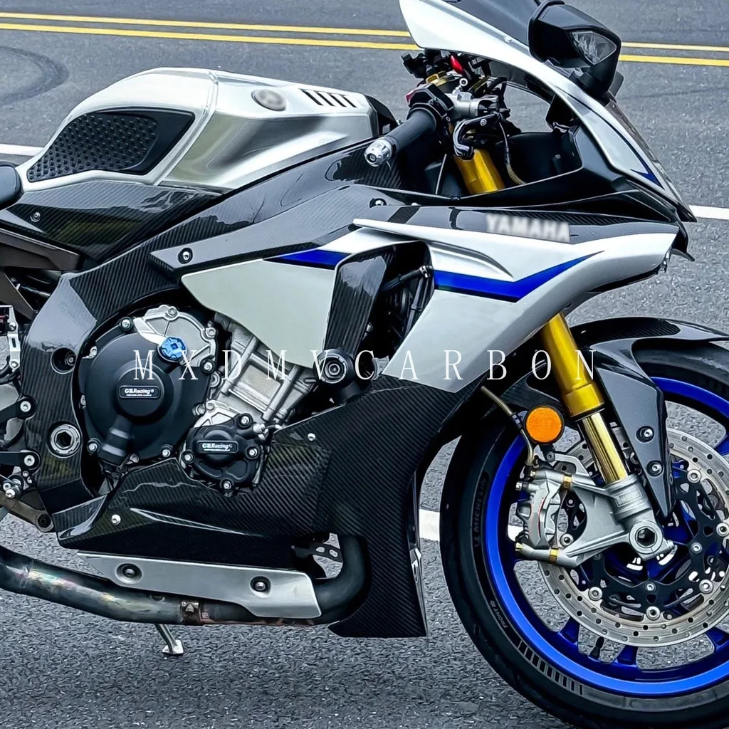 For YAMAHA YZF R1 Yamaha R1 R1M 2019 2018 2017 2015 Motorcycle Parts Dry Carbon Fiber Front Fender Side Panel Full Fairing Kits