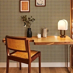 45cm Retro Rattan Pattern Self-Adhesive Bedroom Wood Grain Sticker Peel and Stick TV Background Removable Waterproof Wallpaper