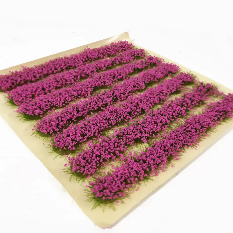 Simulation Flower Cluster Model Strip Viscose Weeds Static Scenery Garden Decor Landscape Wargame Grass Tuft Diy Building Layout