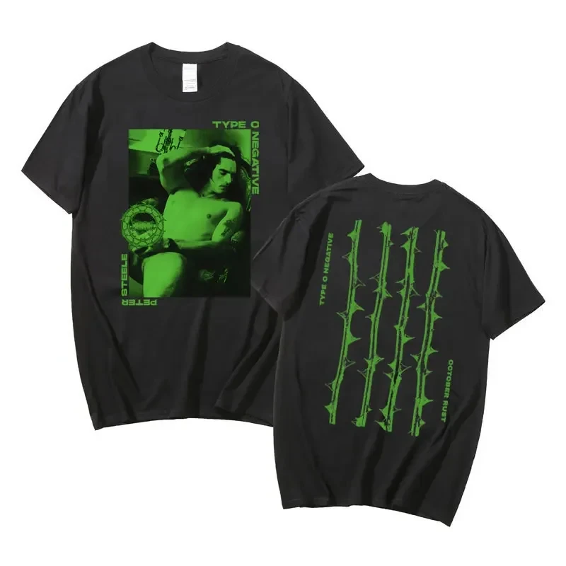 Type O Negative Art Aesthetic T Shirt Male Fashion Cotton Tshirt Men Women Vintage Rock Band T-shirt Men\'s Retro Oversized Tees