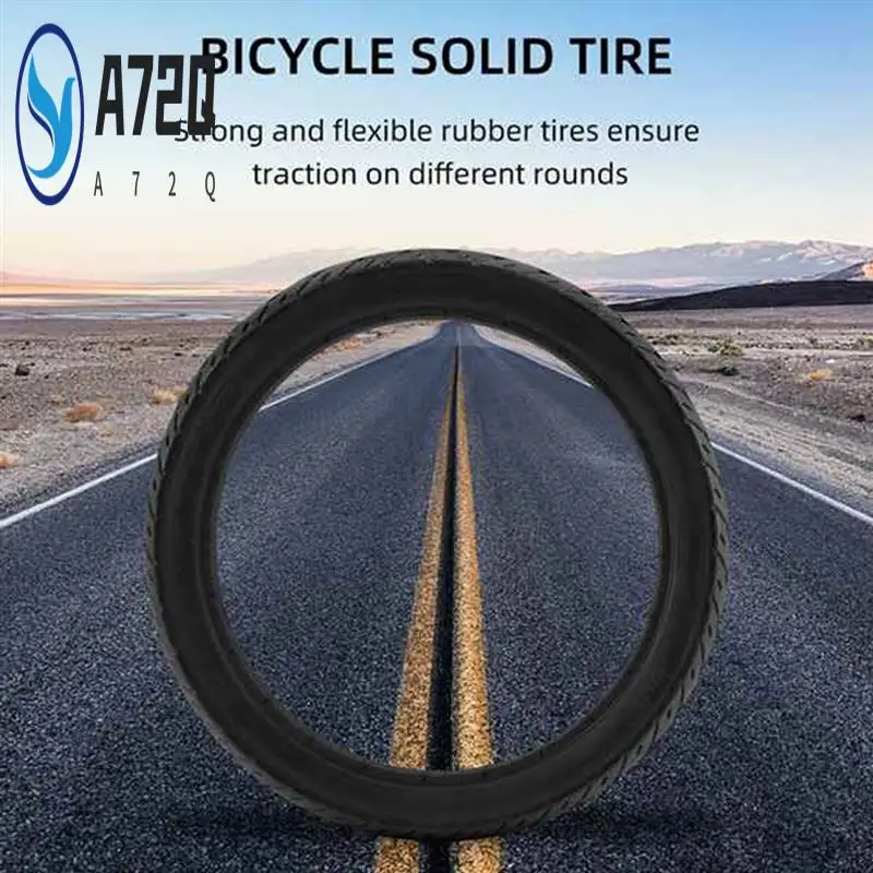 

A72Q-2PCS 16 Inch 16 X 1.75 Bicycle Solid Tires Standby Rubber Non-Slip Tires Cycling Tyre Black