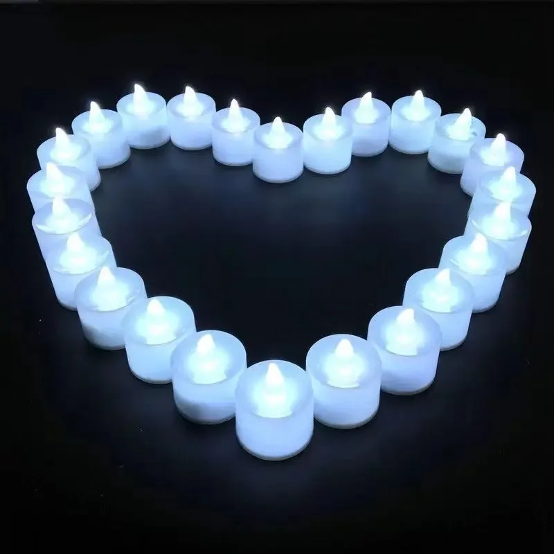 Multicolor Flameless LED Candle with Battery Candle Lamp Simulation Tea Light Wedding Birthday Party Decor Candles Accessories